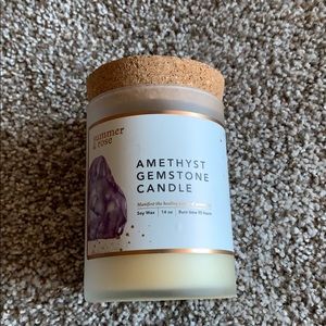 Summer & Rose Amethyst Gemstone Candle